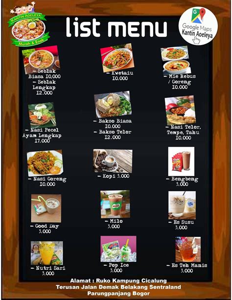 kantin menu.
